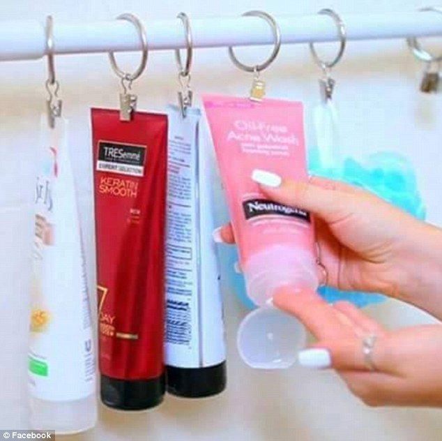 Shower Curtain Rings With Clips To Hang Your Loofah
