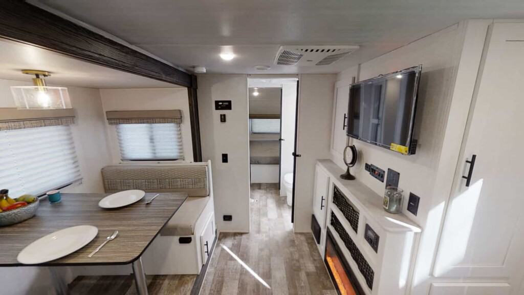 Interior of the RP-202 r-pod small trailer for camping