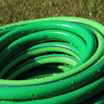 typical green garden hose not for RV drinking water