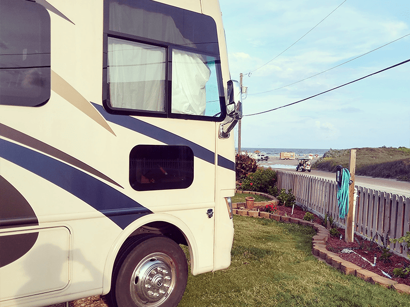 RV camping steps from the beach in Port Aransas. (Image: Spot2Nite)