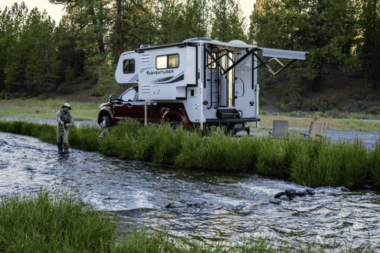 Adventurer Truck Camper fishing spot (Image; Adventurer Manufacturing)