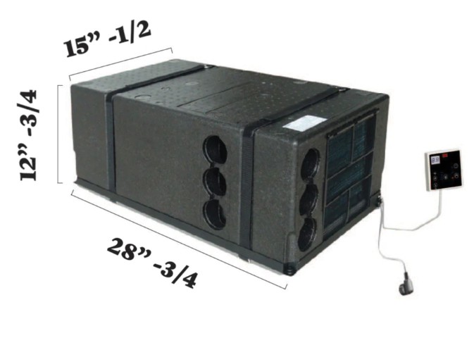 Pioneer® 9,000 BTU Under-Bench RV Heat Pump Air Conditioner, 110/120V