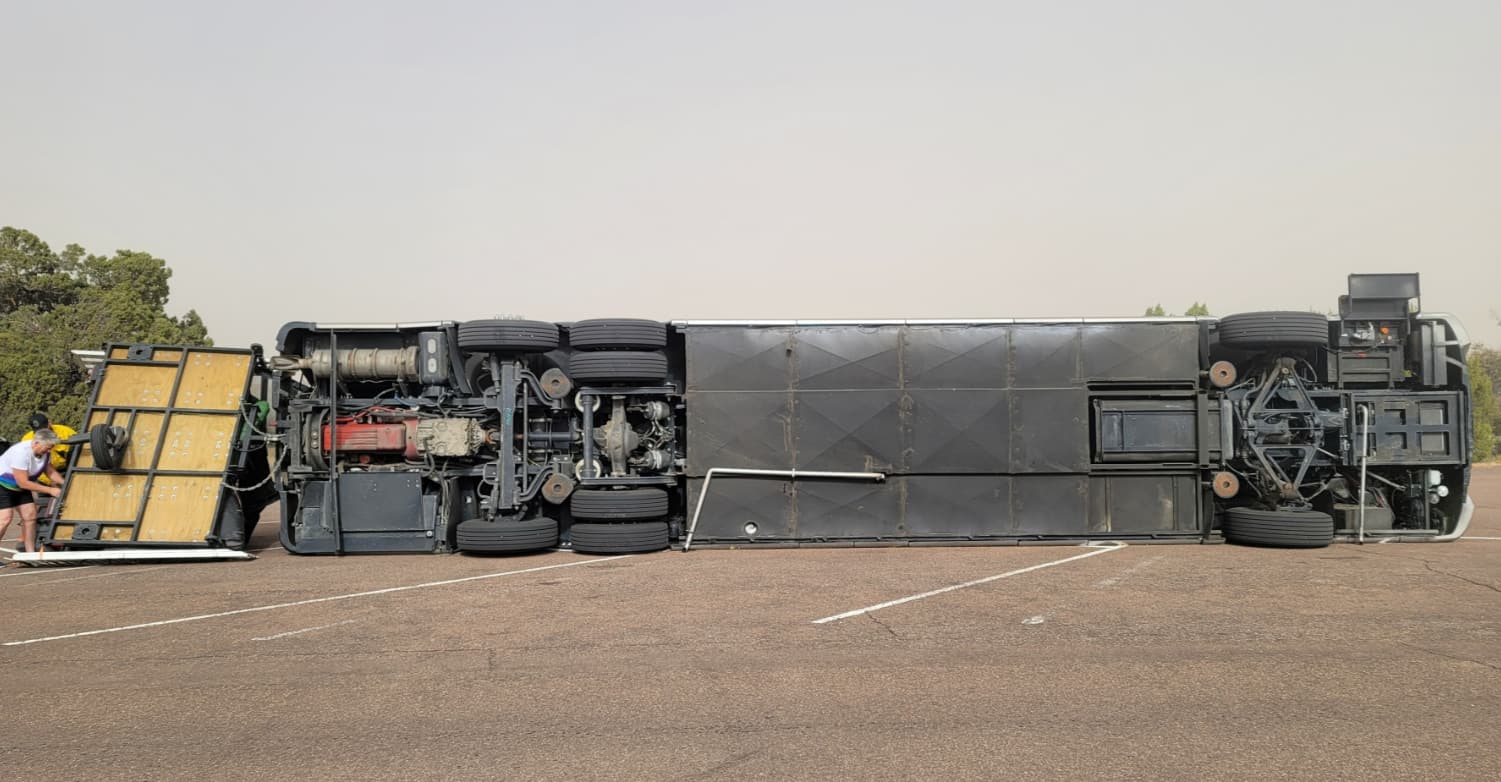 High Winds Flipped Their Parked Motorhome, and their Dog Survived!