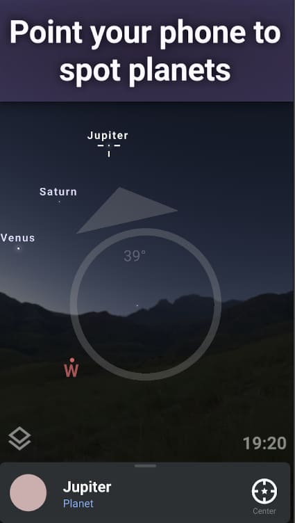 Stellarium stargazing app screenshot